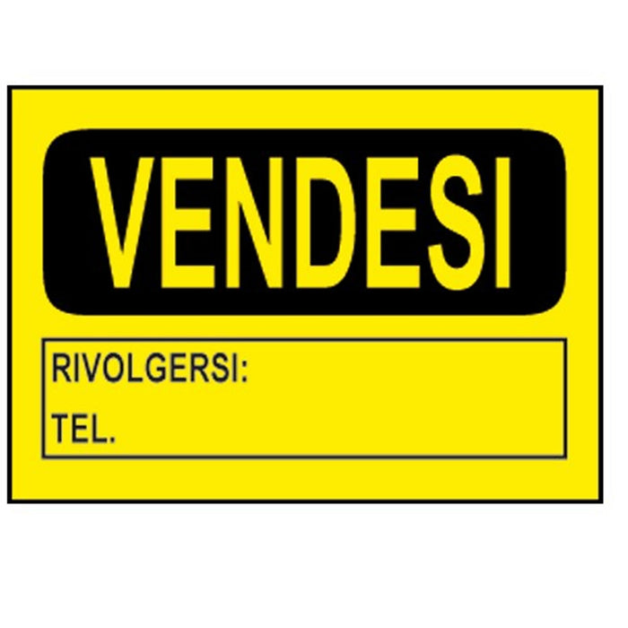 Cartello eco vendesi cm 20x30 con descrizioni art. 6018