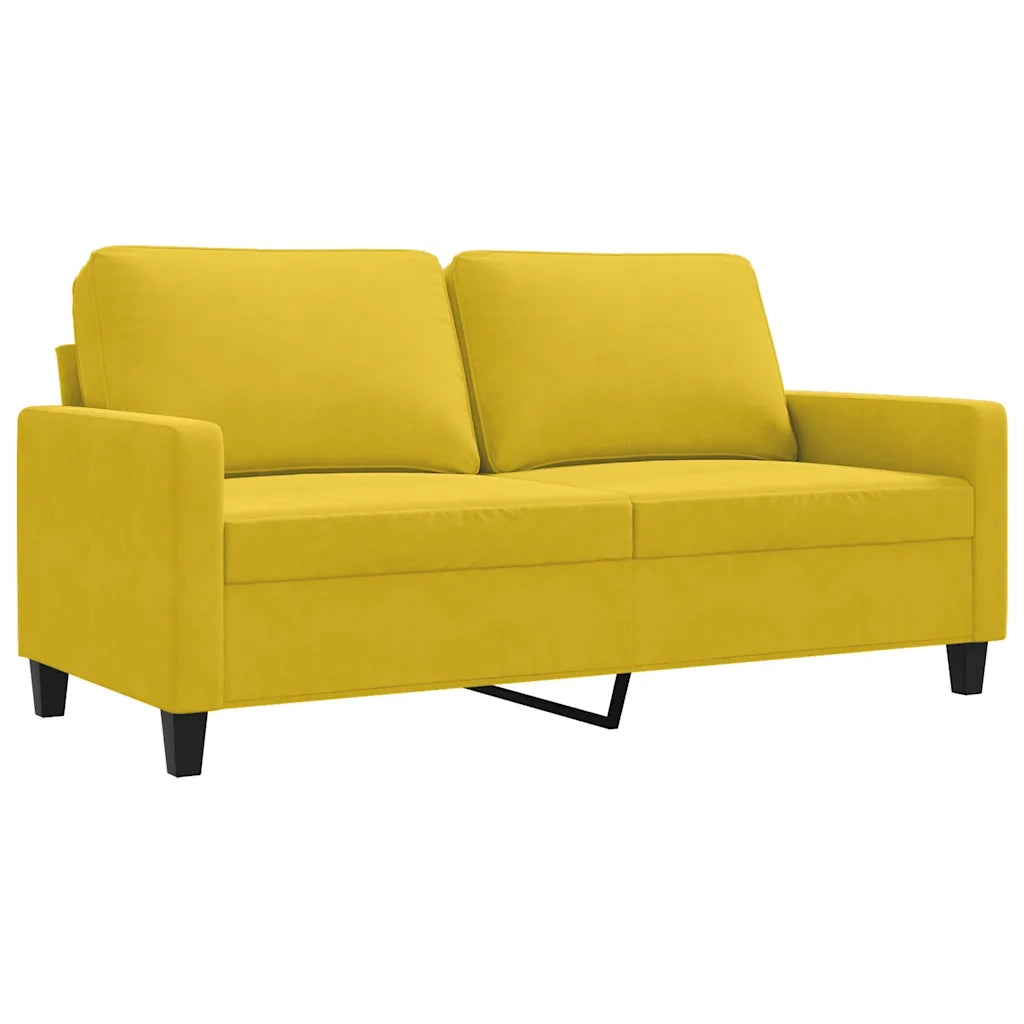 Divano a 2 Posti-Sofa 2 Posti giallo 140 cm in Velluto 134445