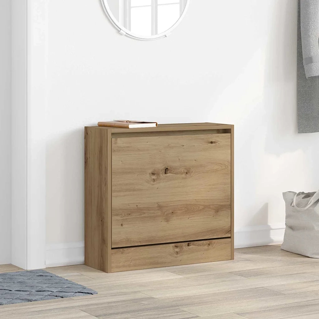 Mobile per scarpe con porta-Scarpiera Rovere artigianale 60 x 21 x 57 cm