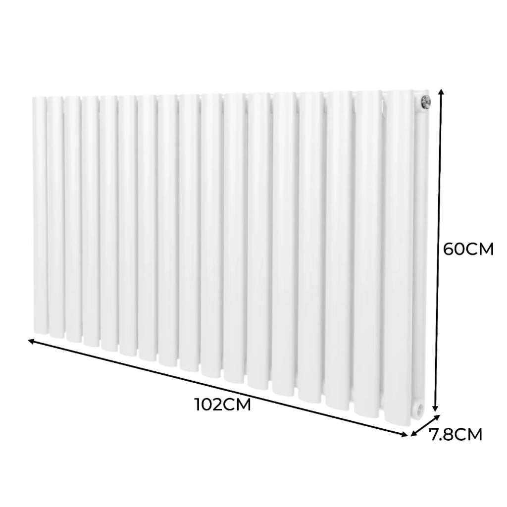 Radiatore a colonna ovale - 600 mm x 1020mm - Bianco