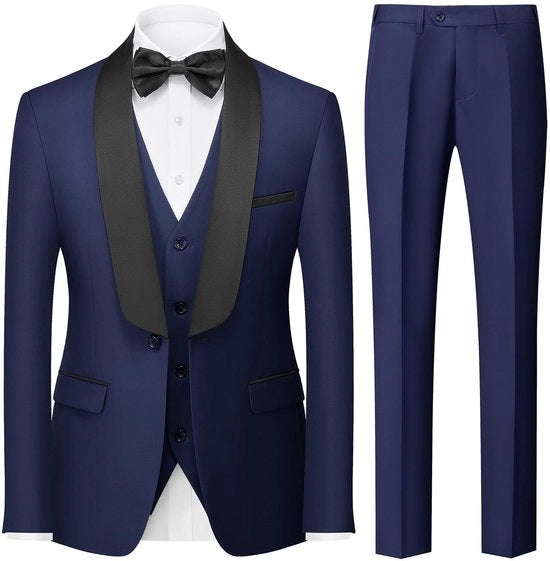 Set a tre pezzi Slim Fit - Abito/Giubbotto/Pantaloni - Casual/Formale - Respirante/Sostenibile - Molti Taschi - Tuta