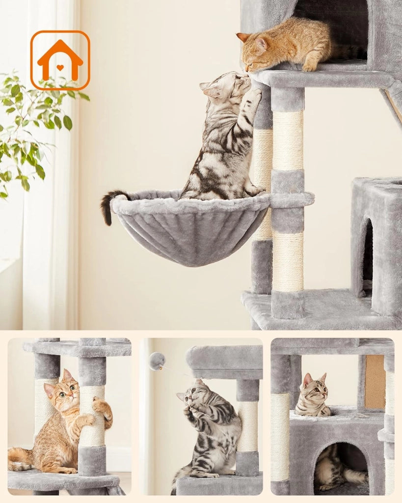 Tiragraffi per gatti VALORA - Grigio chiaro, corda di sisal, PCT190W01