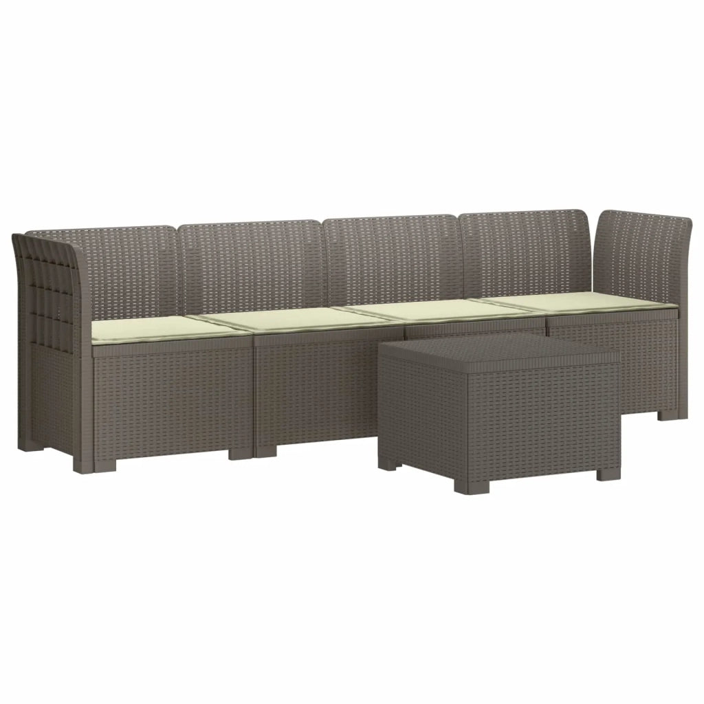Divano da Giardino a 4 Posti con Cuscini in Stile Rattan PP 3443866