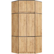 Armadio ad angolo AKORD S100 con sopralzo Quercia Craft 100 cm 4 ante 100x50x235 cm