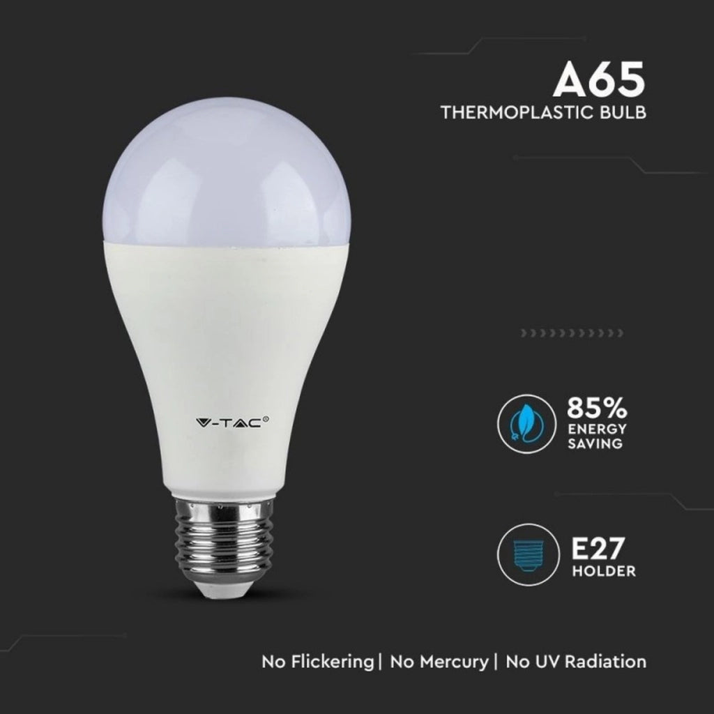 Lampada Led E27 A65 17W Bianco Caldo 3000K Bulbo Sfera Chip Samsung Garanzia 5 Anni SKU-162