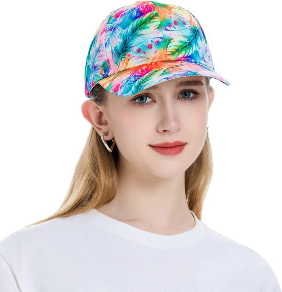 Cappello da Baseball - Stampa Fiori - Adattabile - Abbigliamento Donna - Cintura di Supporto - Sostenibile - Leggero - Cappello a Snecch