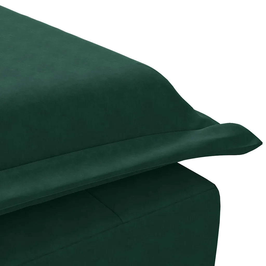 Chaise Longue Massaggi con Capezzale Verde Scuro in Velluto 379461