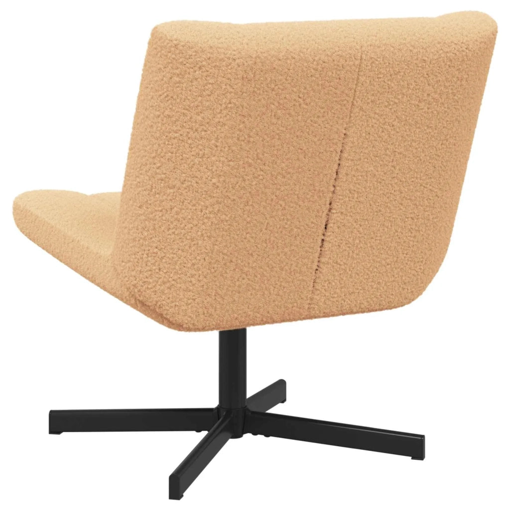 Sedia girevole Beige 63 x 75 x 76 cm Pelle di Pecora 42015916
