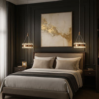 Lampadario A Sospensione In Cristallo Led Lhj099-cp Gold