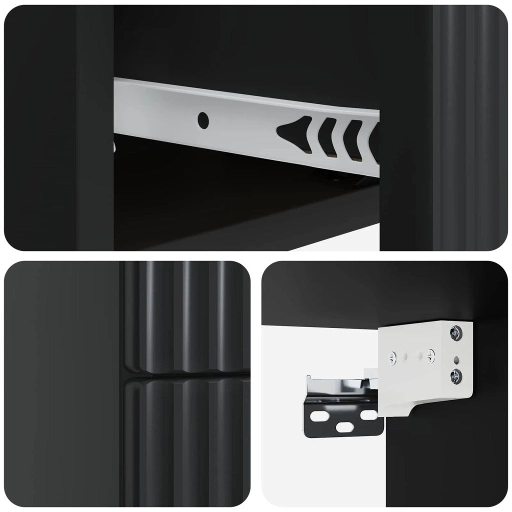 Mobiletto da notte a muro con cassetto Nero 33 x 34,5 x 40 cm 898467