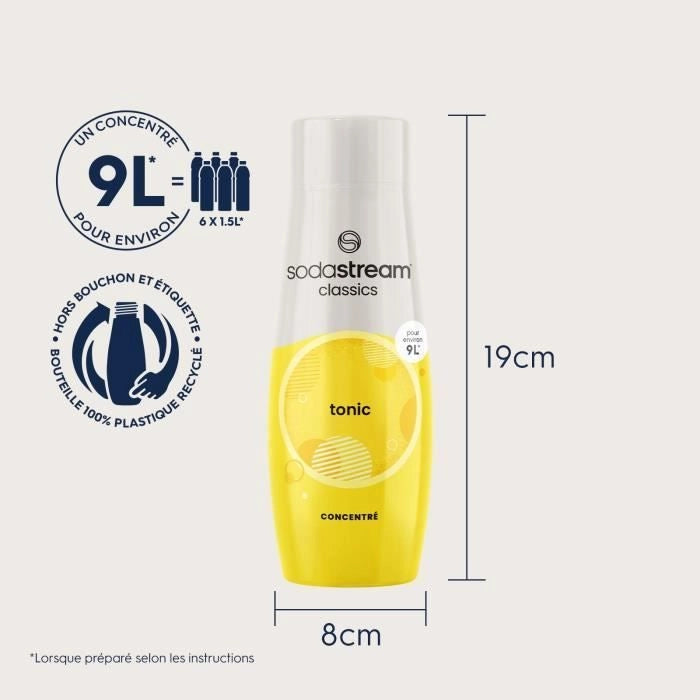 Concentrati SODASTREAM - Confezione da 6 Concentrati Tonici - Fino a 54L di bevande - 440 ml