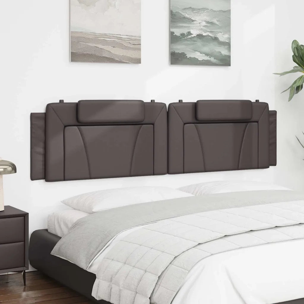 Cuscino Testiera Grigio 200 cm in Similpelle