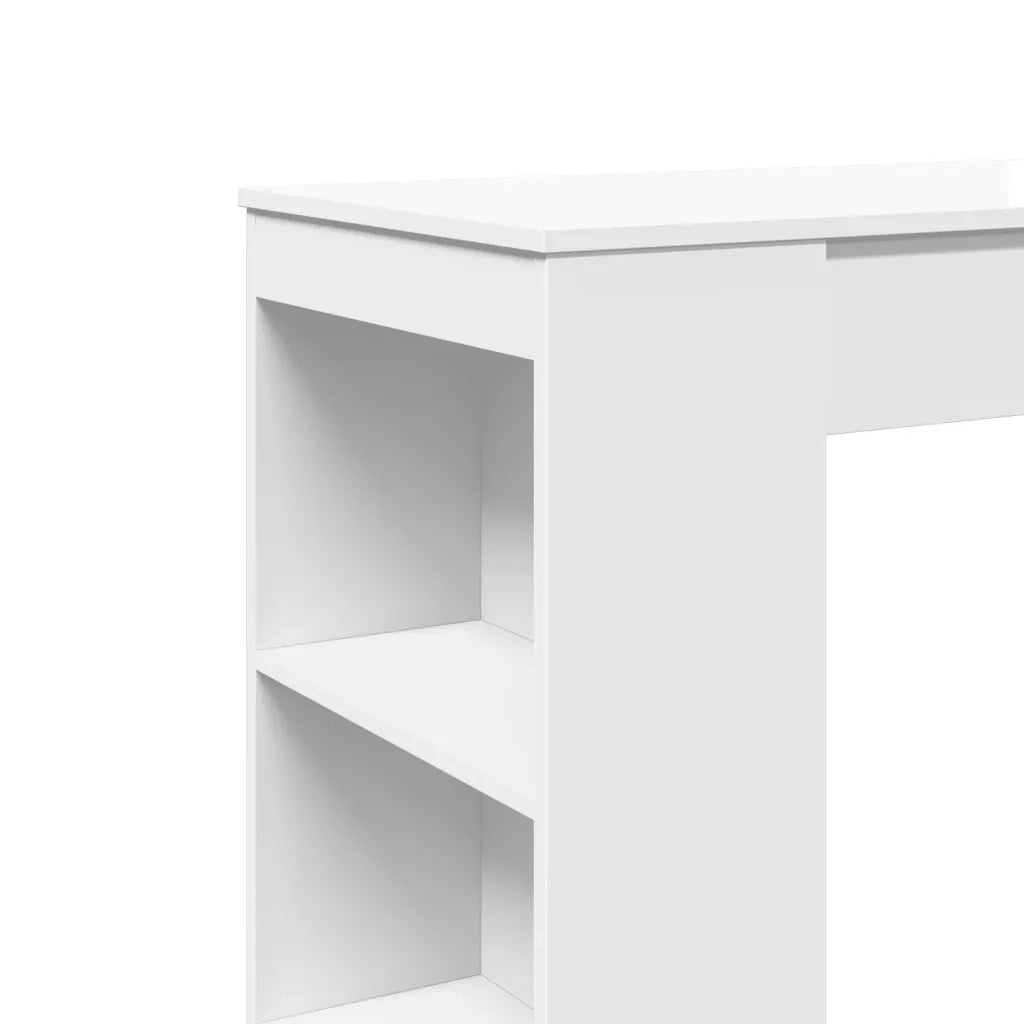 Tavolo Bar con Rastrelliera Bianco 95x47x103,5 cm Multistrato 854382