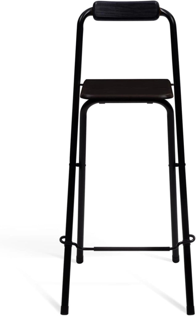 Set di 4 sgabelli da bar pieghevoli DELSON neri