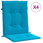 Cuscini per Sedia 4 pz | Cuscini per sedie Blu 100x50x3 cm in Tessuto Oxford