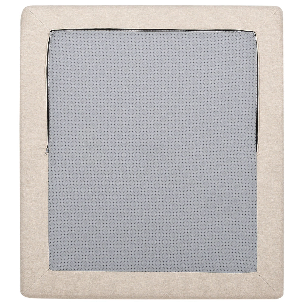 Divano pieghevole e trasformabile in letto in tessuto beige stile moderno soggiorno