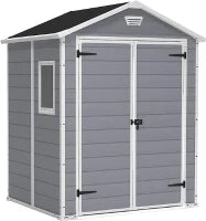 Casetta da Giardino Manor 6x5, Grigia, 185 X 152 X 226 h