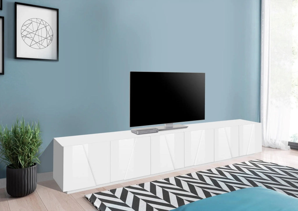 Mobile per TV Ping L 243.6 x H 46 x P 44.2 cm bianco