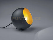 BILLY LAMPADA DA TAVOLO SFERA METALLO NERO INTERNO ORO D. 15CM ATTACCO E14 1 LUCE