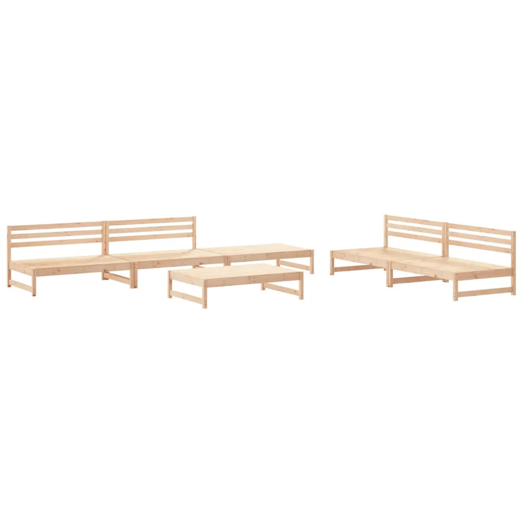 Set Salotto da Giardino 6 pz in Legno Massello di Pinocod mxl 117946