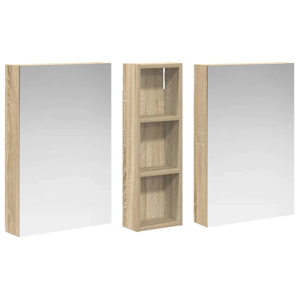 Set di Armadi da Bagno con porta 3 pcs 100 x 10,5 x 60,5 cm 3403698