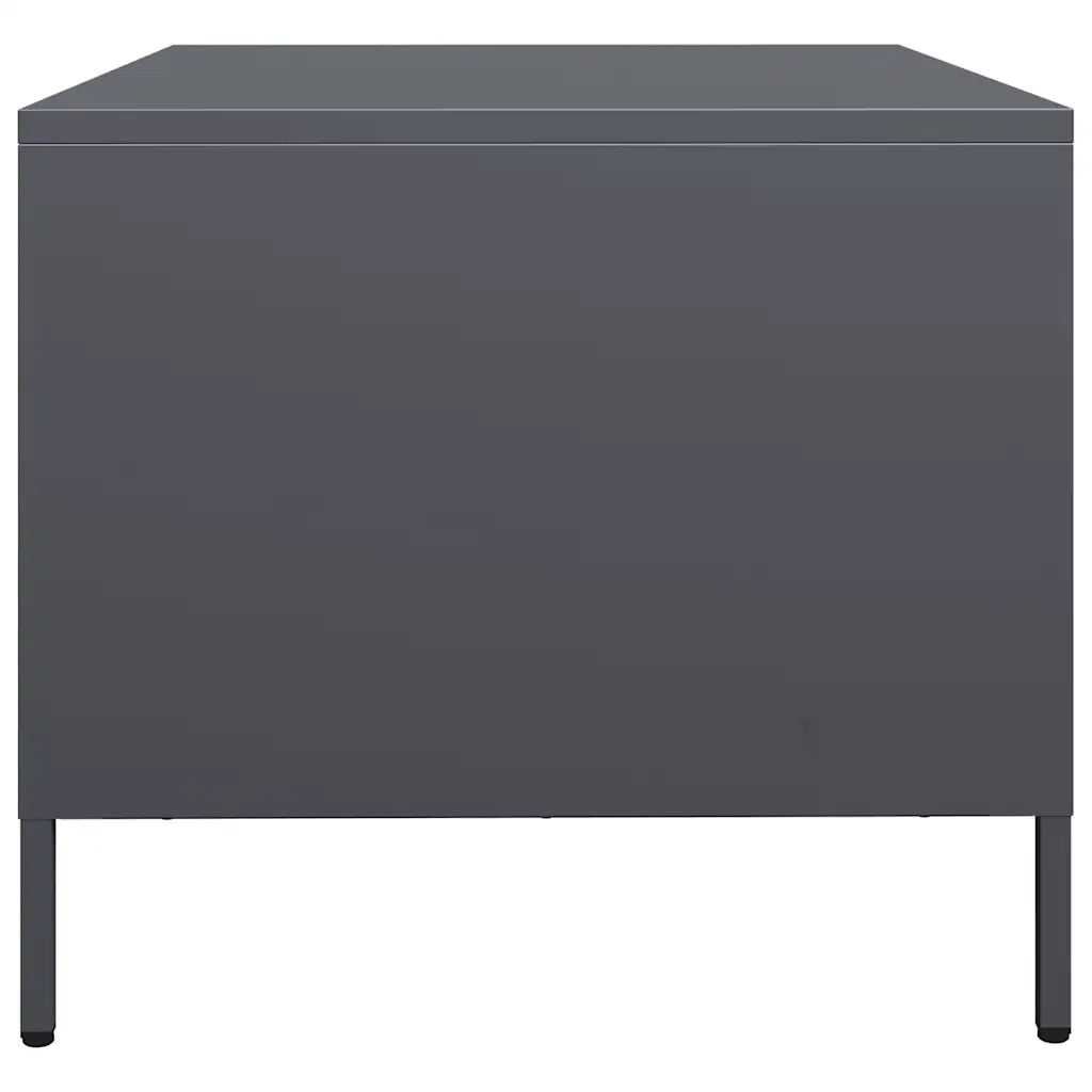 vidaXL Tavolino Antracite 101,5x50x43,5cm in Acciaio Laminato a Freddo