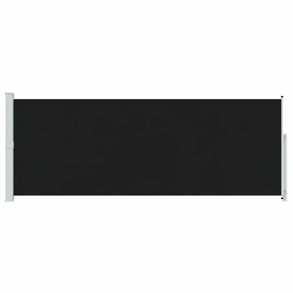 Tenda Laterale Retrattile per Patio 180x500 cm Nera 313405