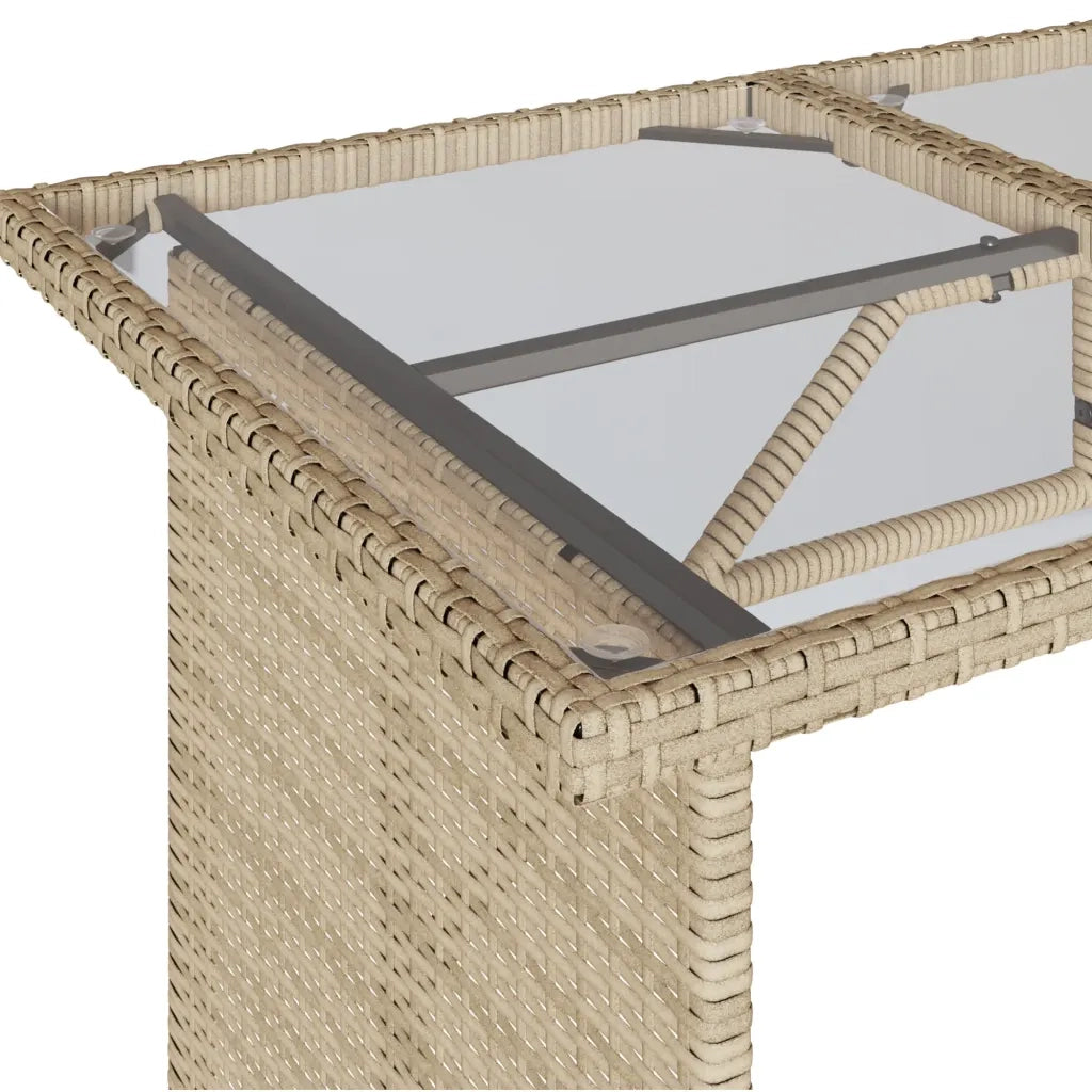 Set Divano da Giardino 6 pz con Cuscini Beige in Polyrattan 3213553