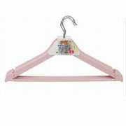 Trade Shop - Set 3 Pz Grucce Stampelle In Plastica Appendiabiti Vestiti Pantaloni Rosa 79318 -