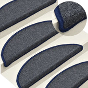 Tappetini per Scale 15 pz Grigio Scuro e Blu 56x17x3 cm cod mxl 65077