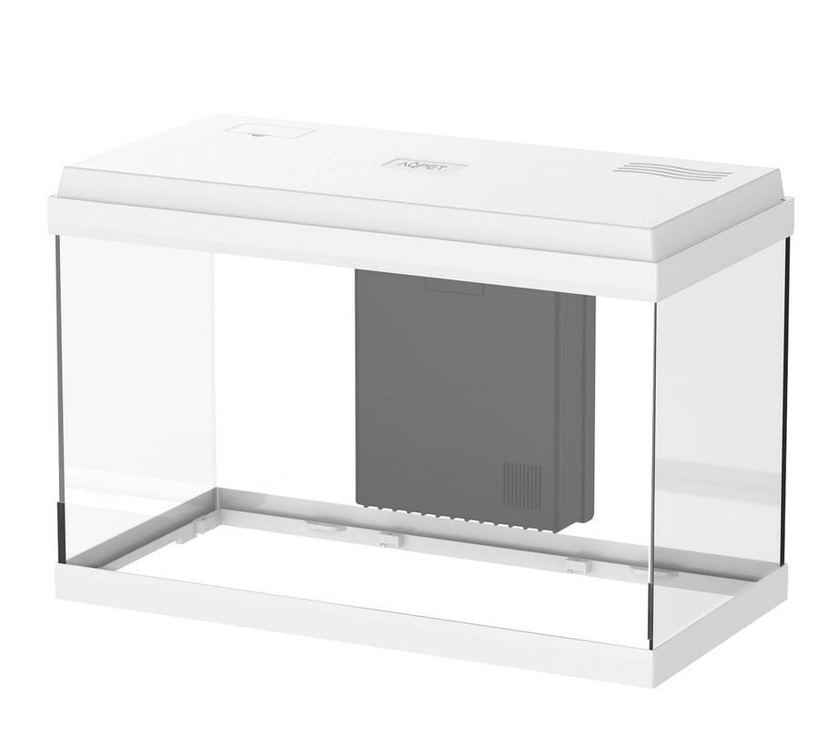 Aqpet Simply LED 60 bianco - acquario cm60x30x39h completo di filtro, illuminazione e riscaldatore