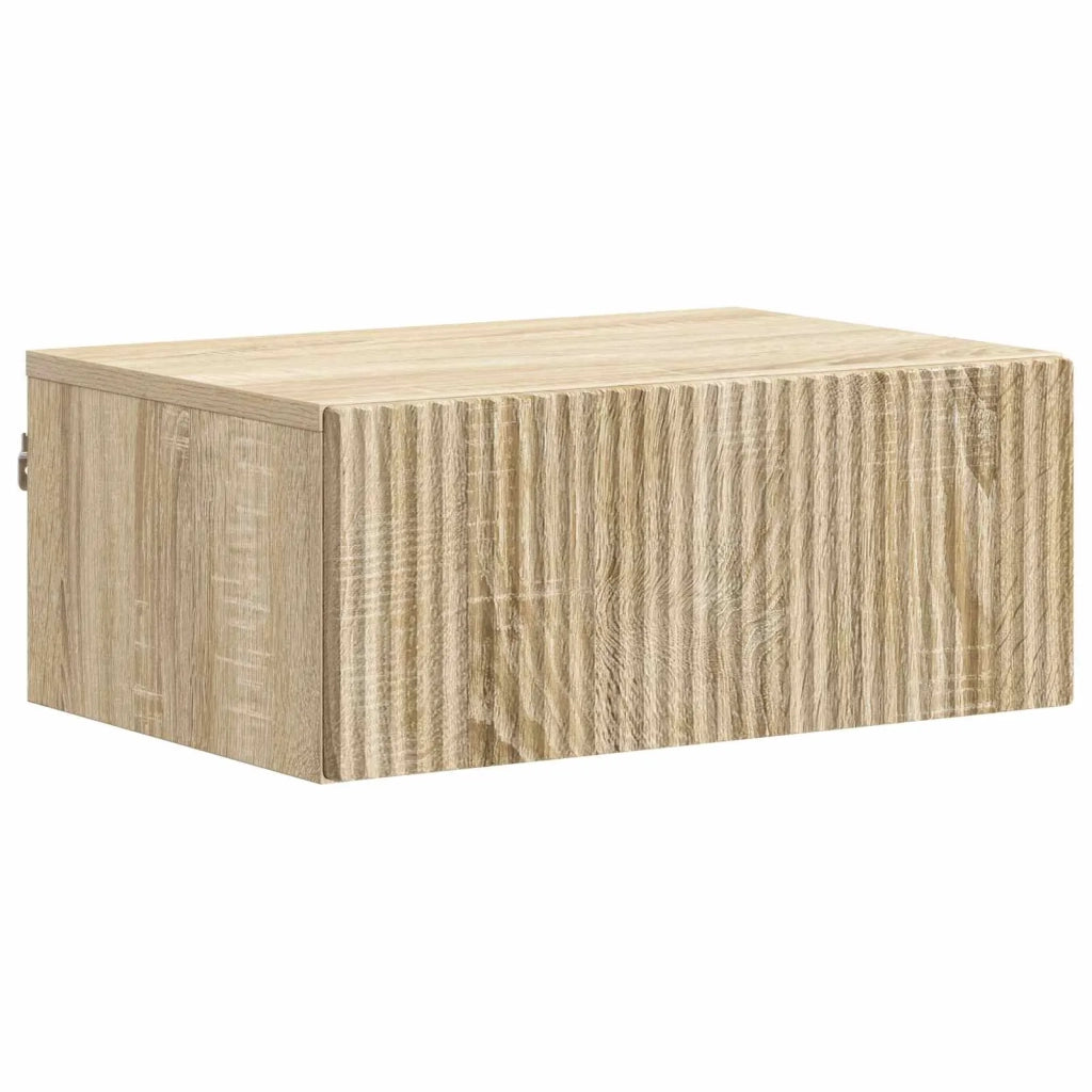 Mobiletto da notte a muro Rovere Sonoma 49 x 34,5 x 20 cm 898449