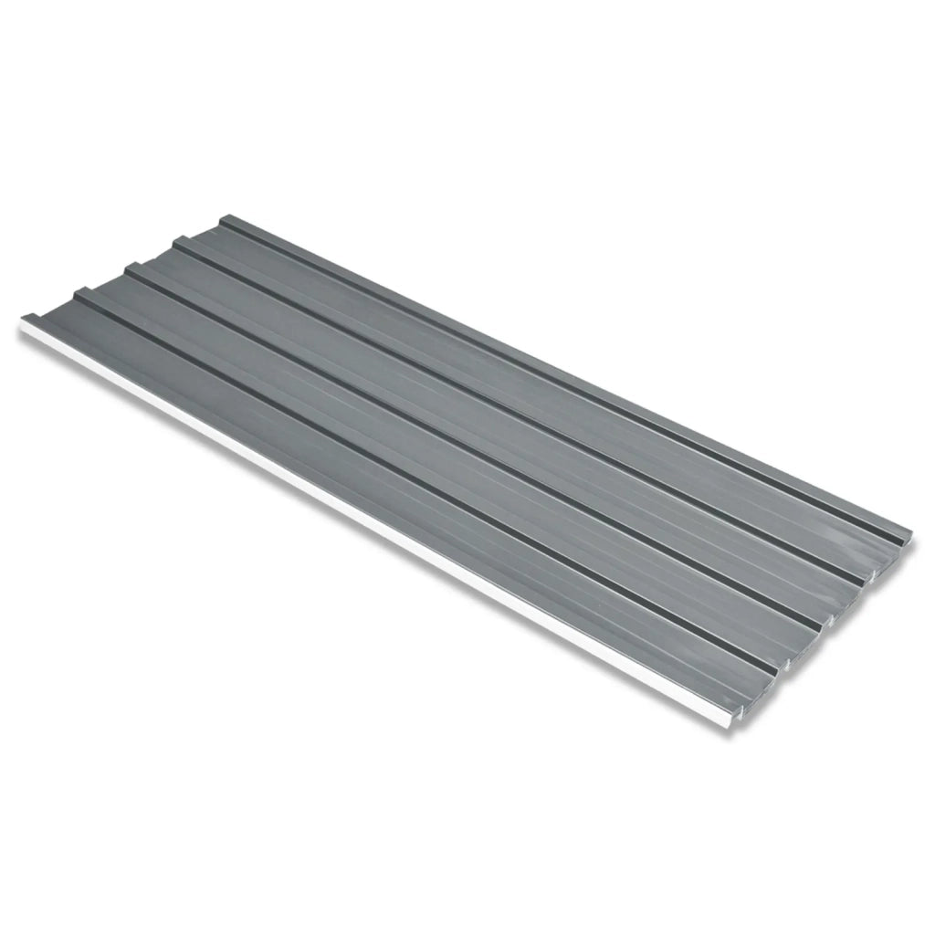 Pannello per tetto 12 pcs Grigio 129 x 45 cm Acciaio zincato