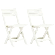 Sedie da Giardino Pieghevoli 2 pz in Plastica Bianche cod mxl 16708