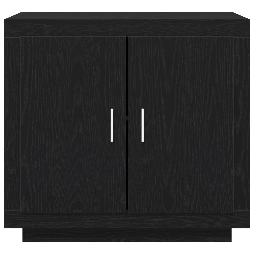 Sideboard Nero Rovere 80x40x75 cm Legno Ingegnerizzato