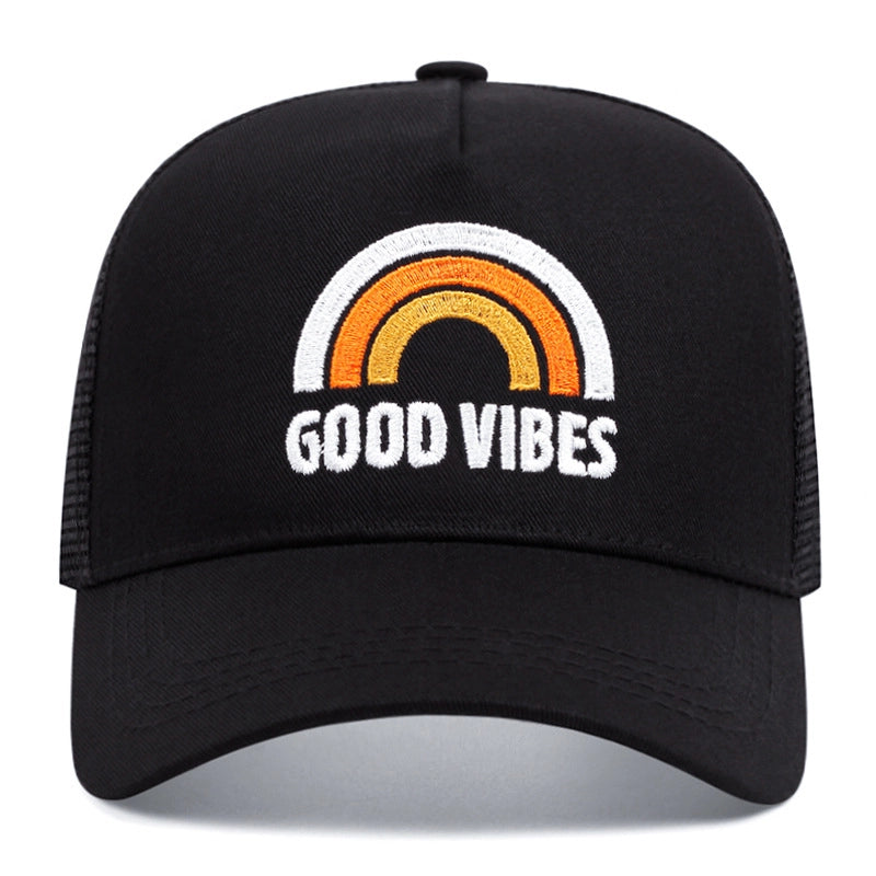 Cappellino da baseball nero GOOD VIBES