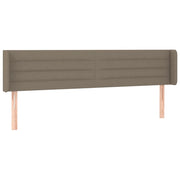 Testiera | Testata ad Orecchio Tortora 183x16x78/88 cm in Tessuto