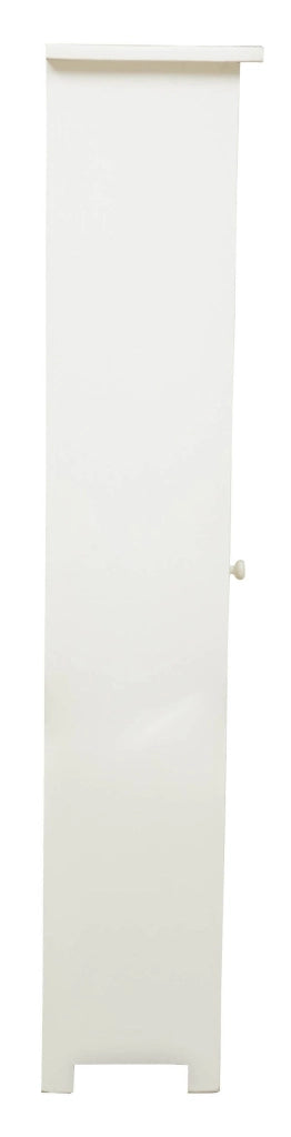 Biscottini Vetrinetta Country in legno massello di tiglio finitura bianco anticato.Made in Italy