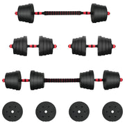 Set di Manubri 2-in-1 40kg Nero e Rosso CFW2954926