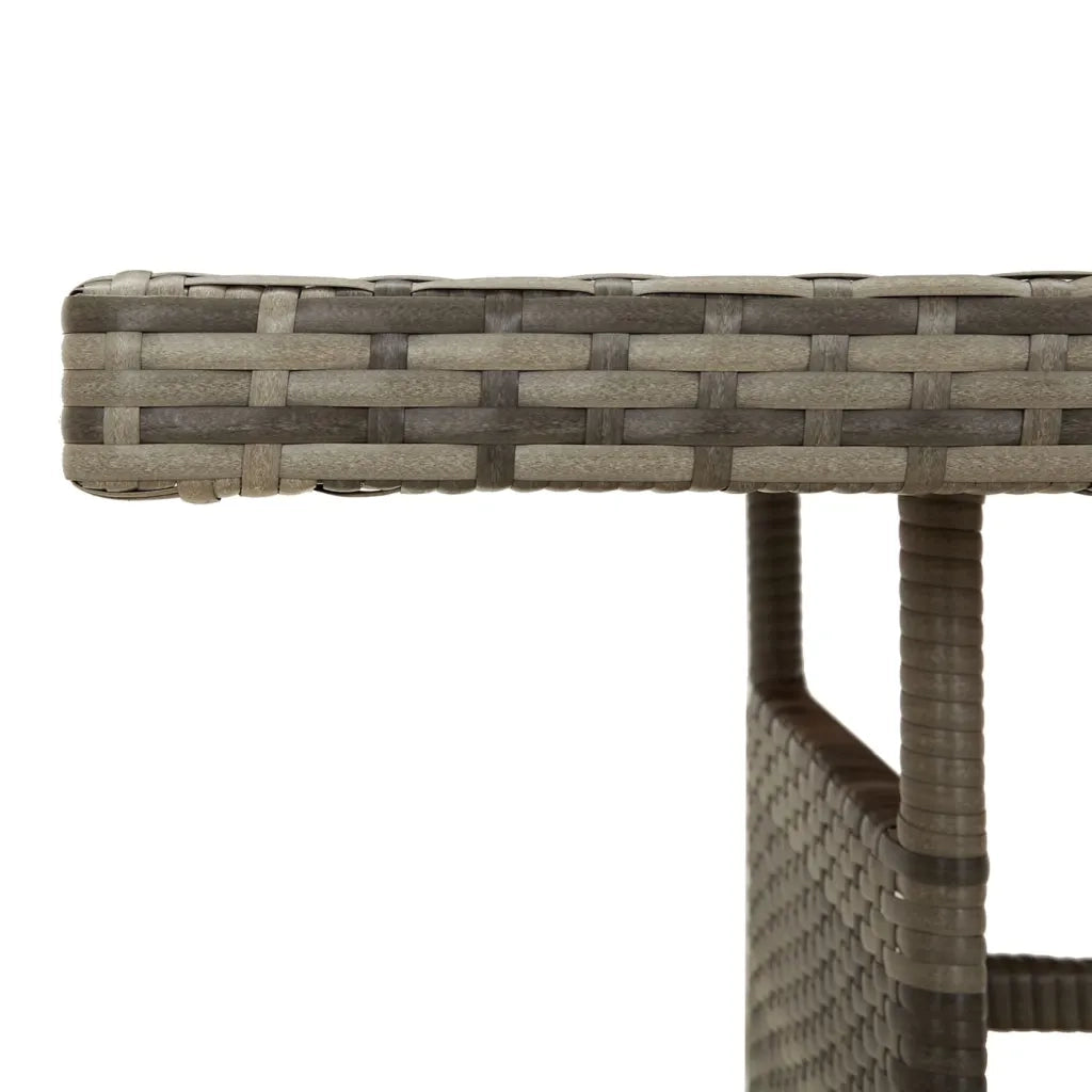 Tavolo Giardino Grigio 160x70x72cm Polyrattan e Massello Acacia 318697