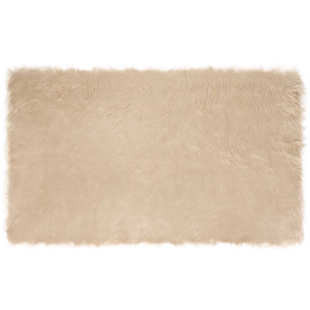 Tappeto in finta TAFALLA Beige 100 x 200 cm Poliestere 42021481