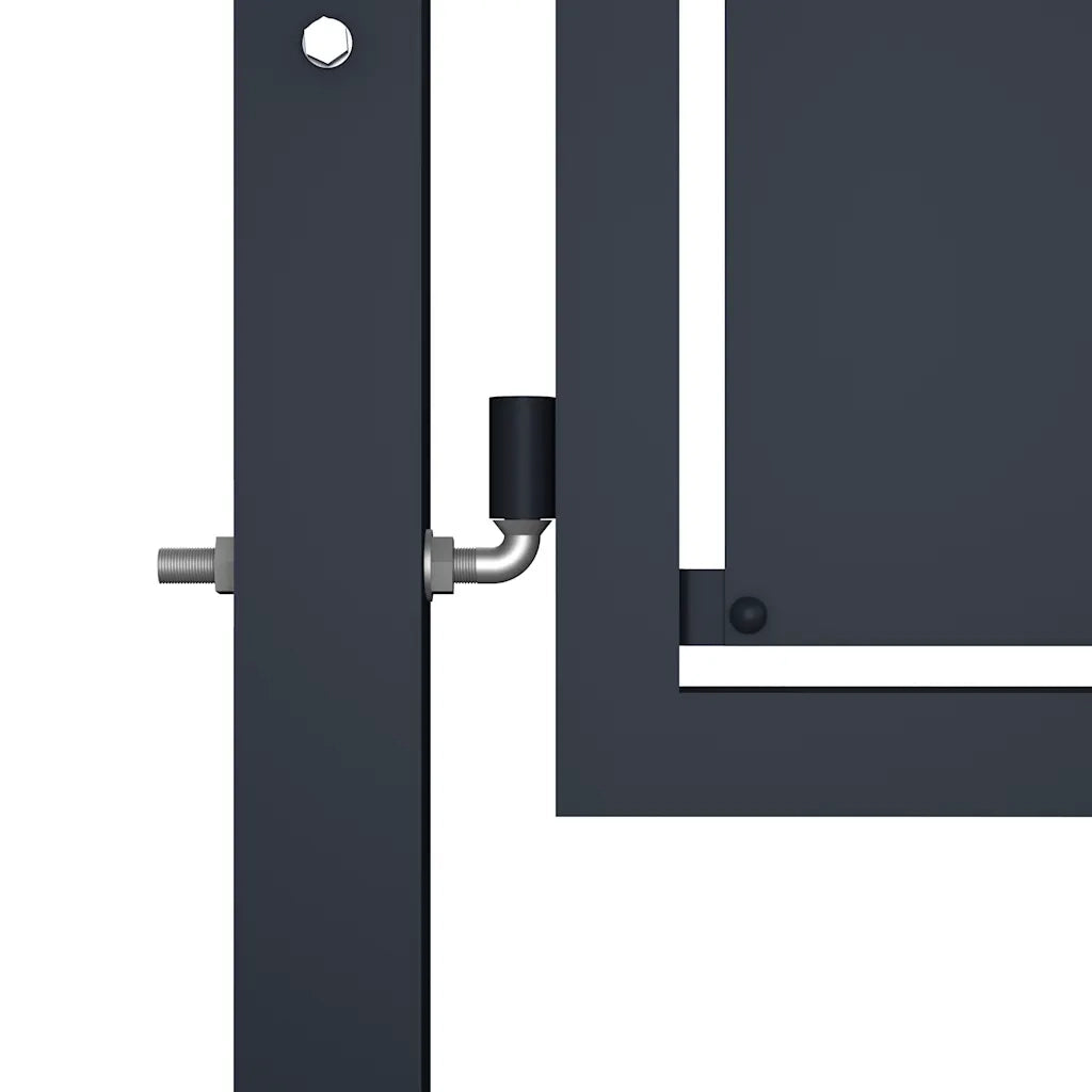 Cancello da Giardino in Acciaio 350x150 cm Antracite 144538