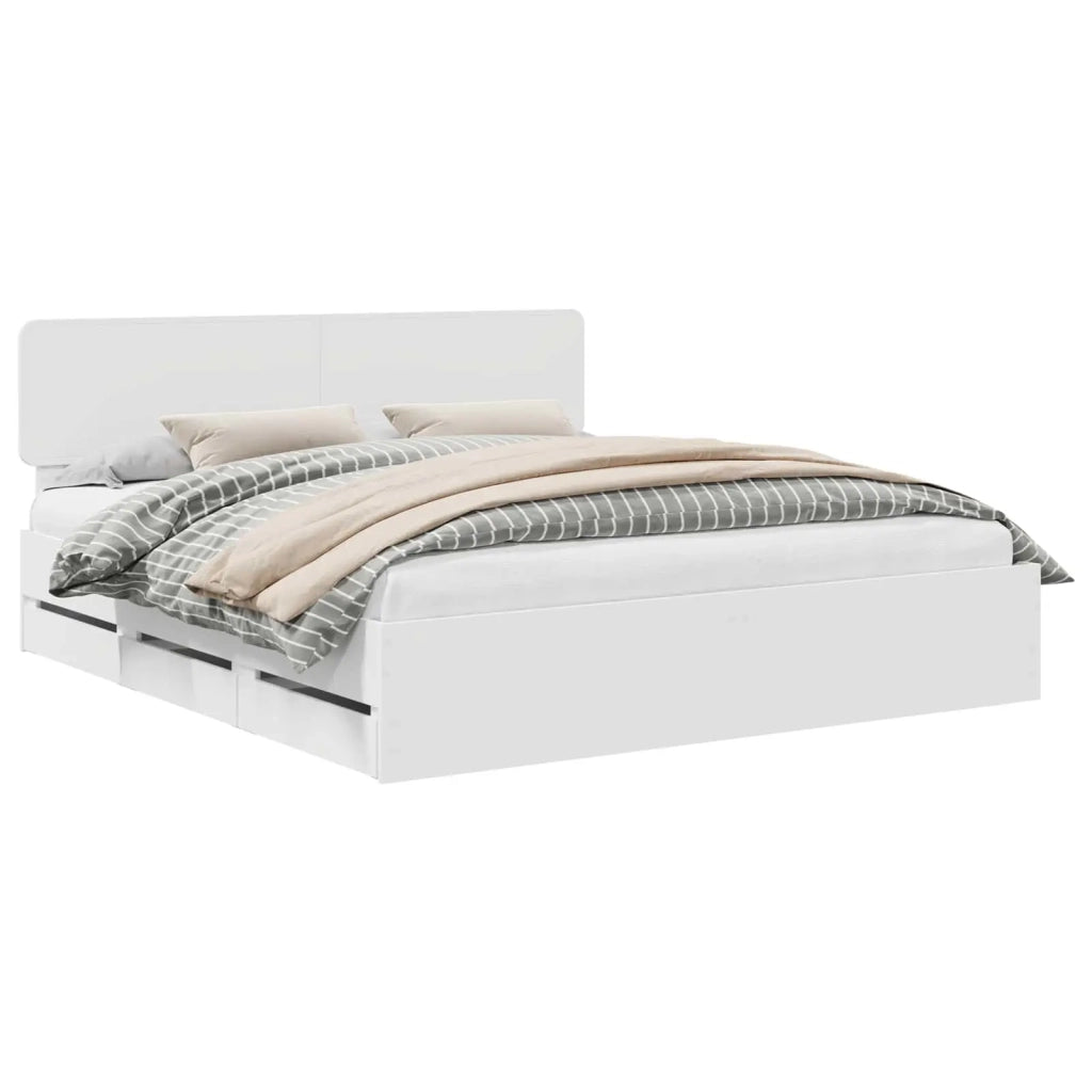 Struttura del letto Bianco 200 x 200 cm Legno ingegnerizzato