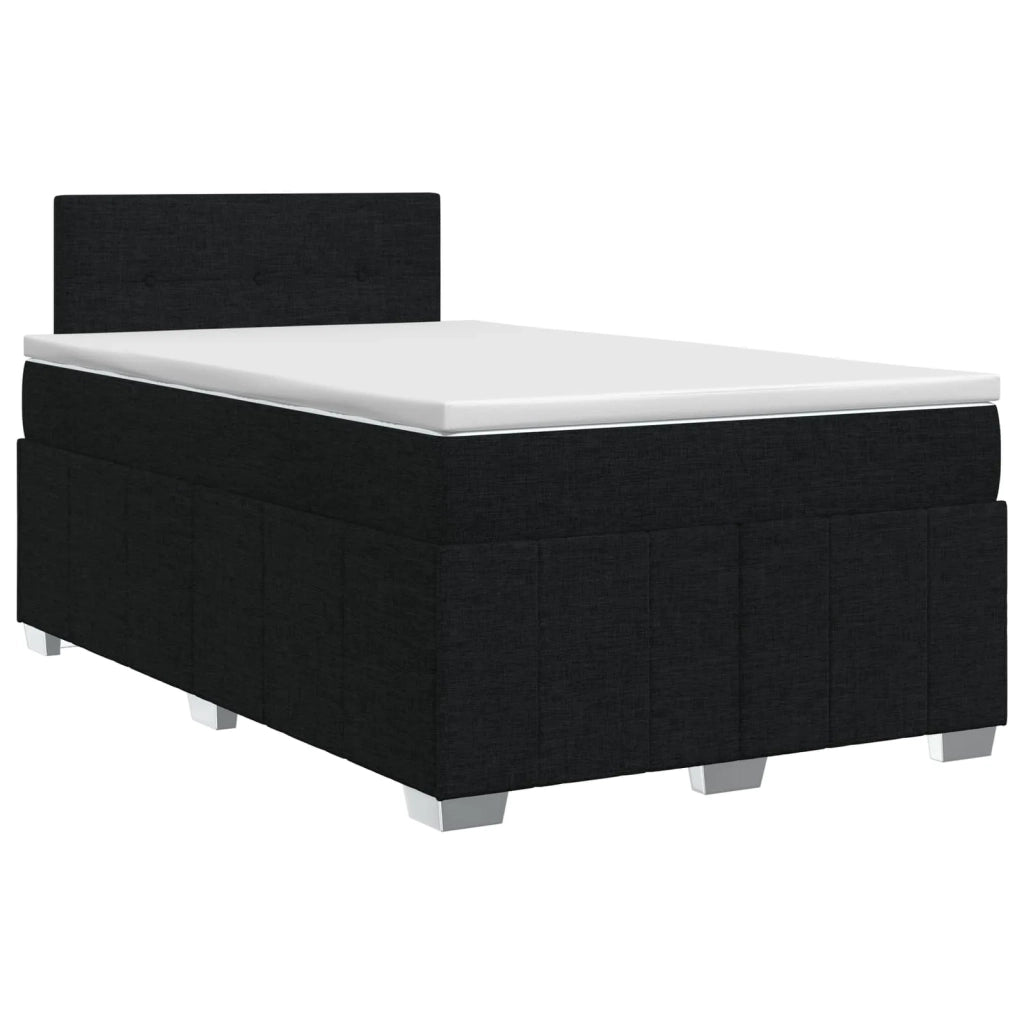 Letto box spring con materasso Nero 120 x 200 cm Tessuto 3451187