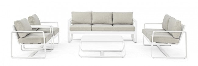 Tavolino 105x62x38h cm Merrigan Bianco