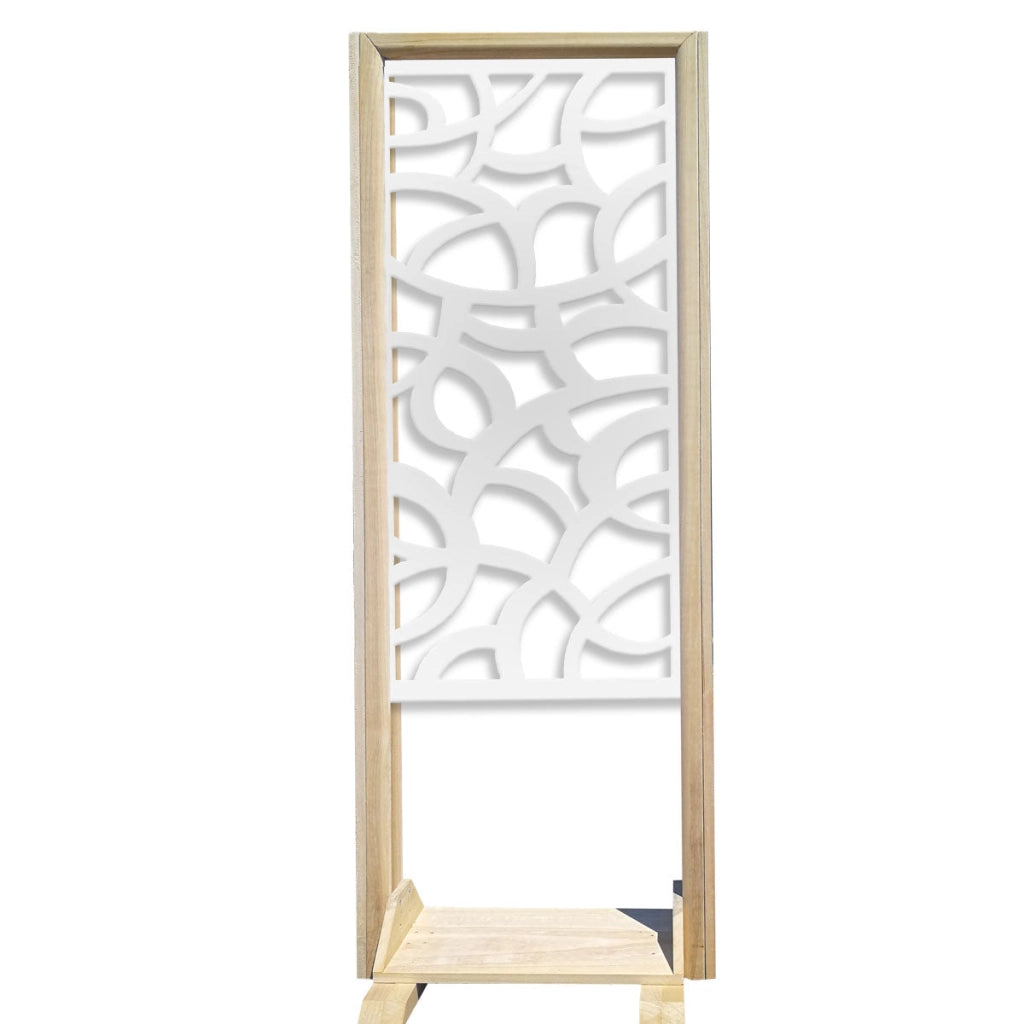 ROOTS - Separè - Paravento modulabile - 70x190cm - in Legno e PVC Colore: bianco