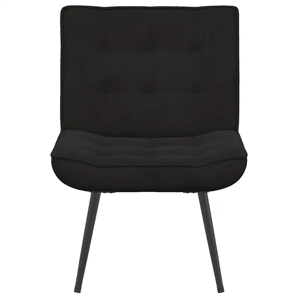 Poltrona Relax 64x74x84 cm Nera in Velluto