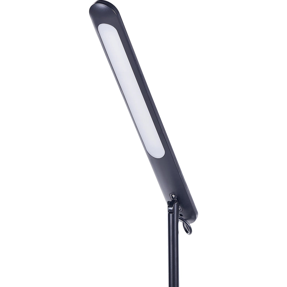 Lampada da scrivania nera a 2 LED con intensità variabile regolabile stile moderno ufficio cameretta