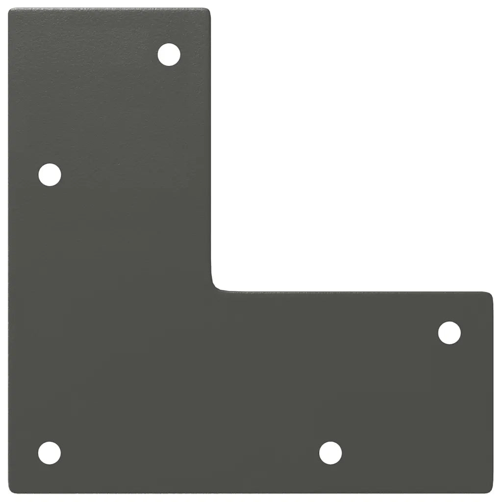 Gambe a forcina per tavolino 4 pz antracite 10 cm acciaio massiccio 4012410