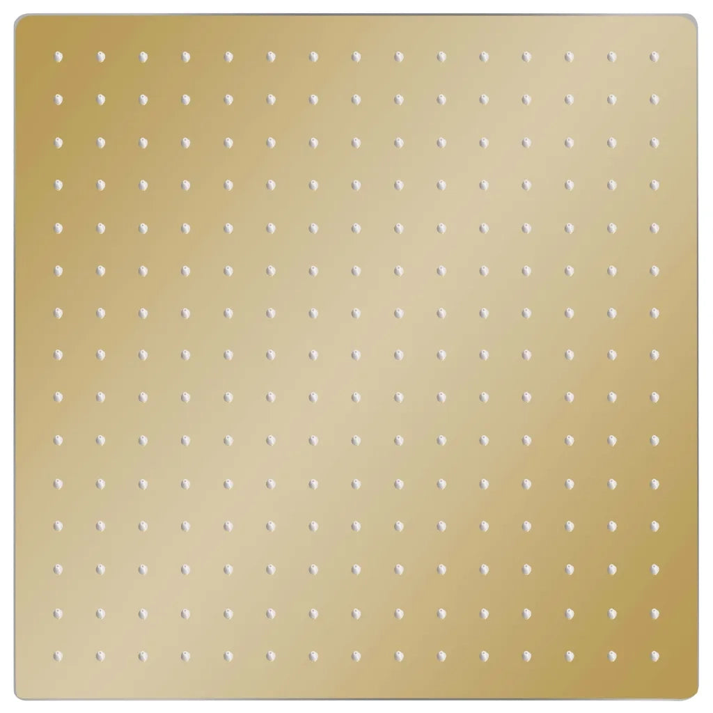 vidaXL Testa Doccia a Pioggia in Acciaio Inox 40x40 cm Quadrata Oro